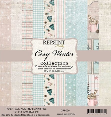 Reprint Cozy Winter Collection 12x12 Inch Paper pack (CRP029)