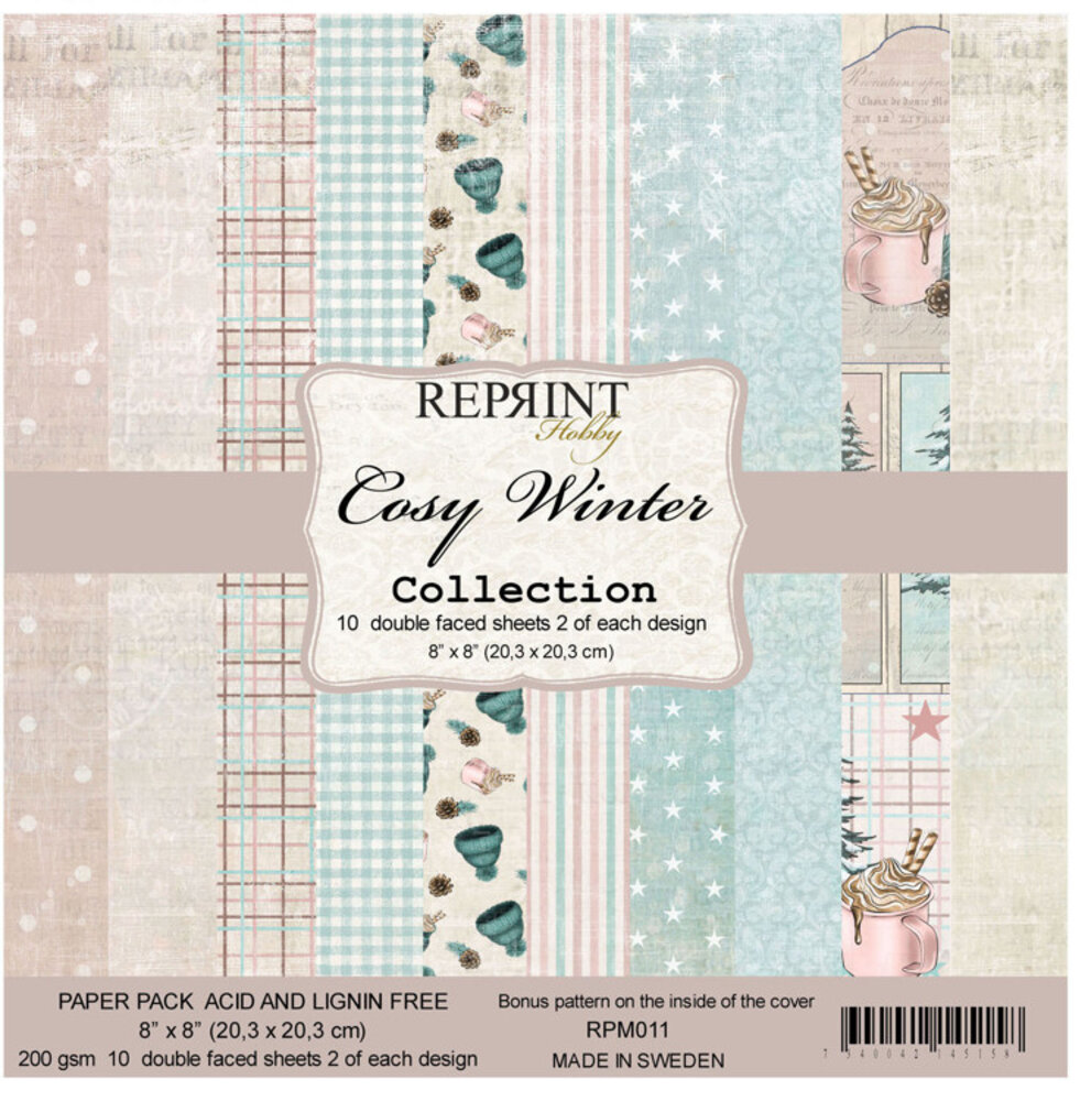 Reprint Cozy Winter Collection 8x8 Inch Paper Pack (RPM011)