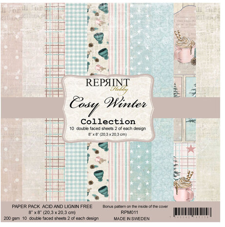 Reprint Cozy Winter Collection 8x8 Inch Paper Pack (RPM011)