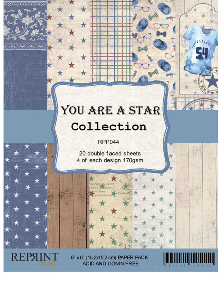 Reprint You are a Star Collection 6x6 Inch Paper Pack (RPP044) Reprint You are a Star Collection 6x6 Inch Paper Pack (RPP044)