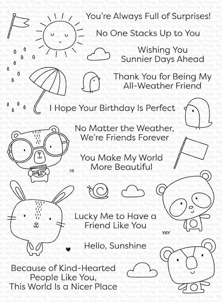 My Favorite Things Weather With You Clear Stamps (CS-550)
