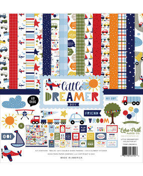 Echo Park Little Dreamer Boy 12x12 Inch Collection Kit (LDB238016) Echo Park Little Dreamer Boy 12x12 Inch Collection Kit (LDB238016)