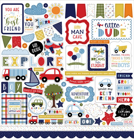 Echo Park Little Dreamer Boy 12x12 Inch Collection Kit (LDB238016) Echo Park Little Dreamer Boy 12x12 Inch Collection Kit (LDB238016)