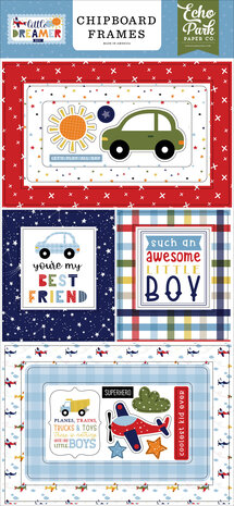 Echo Park Little Dreamer Boy 6x13 Inch Chipboard Frames (LDB238065) Echo Park Little Dreamer Boy 6x13 Inch Chipboard Frames (LDB238065)