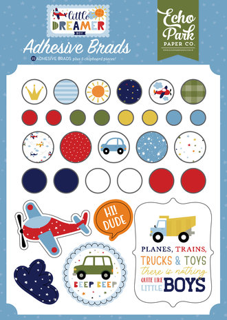 Echo Park Little Dreamer Boy Adhesive Brads (LDB238020) Echo Park Little Dreamer Boy Adhesive Brads (LDB238020)