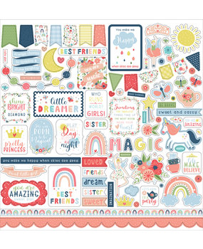 Echo Park Little Dreamer Girl 12x12 Inch Element Sticker (LD237014) Echo Park Little Dreamer Girl 12x12 Inch Element Sticker (LD237014)