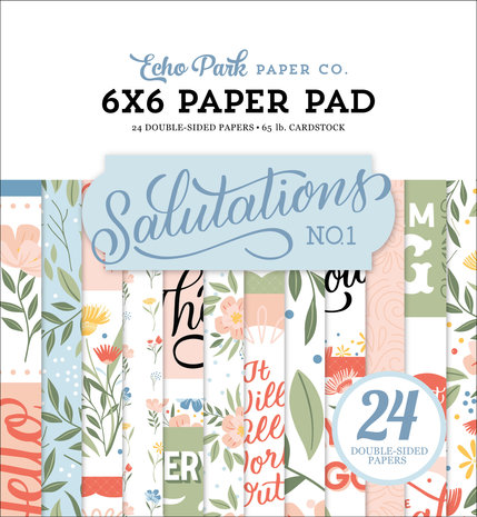 Echo Park Salutations No.1 6x6 Inch Paper Pad (SAN244023) Echo Park Salutations No.1 6x6 Inch Paper Pad (SAN244023)