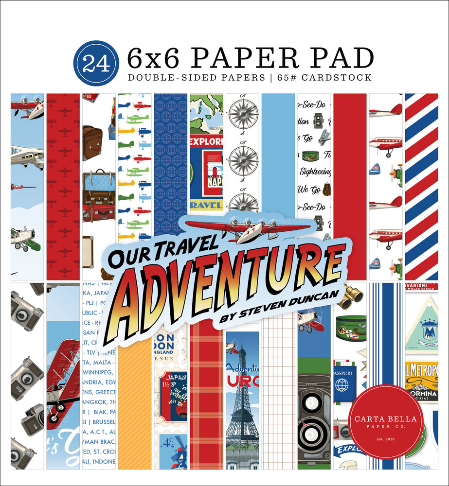 Carta Bella Our Travel Adventure 6x6 Inch Paper Pad (CBOTA131023) Carta Bella Our Travel Adventure 6x6 Inch Paper Pad (CBOTA131023)