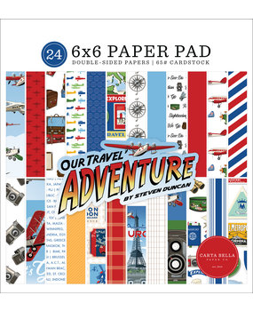 Carta Bella Our Travel Adventure 6x6 Inch Paper Pad (CBOTA131023) Carta Bella Our Travel Adventure 6x6 Inch Paper Pad (CBOTA131023)