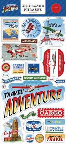 Carta Bella Our Travel Adventure 6x13 Inch Chipboard Phrases (CBOTA131022) Carta Bella Our Travel Adventure 6x13 Inch Chipboard Phrases (CBOTA131022)