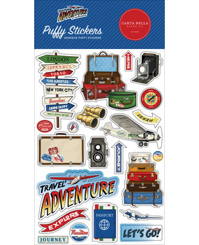 Carta Bella Our Travel Adventure Puffy Stickers (CBOTA131066) Carta Bella Our Travel Adventure Puffy Stickers (CBOTA131066)
