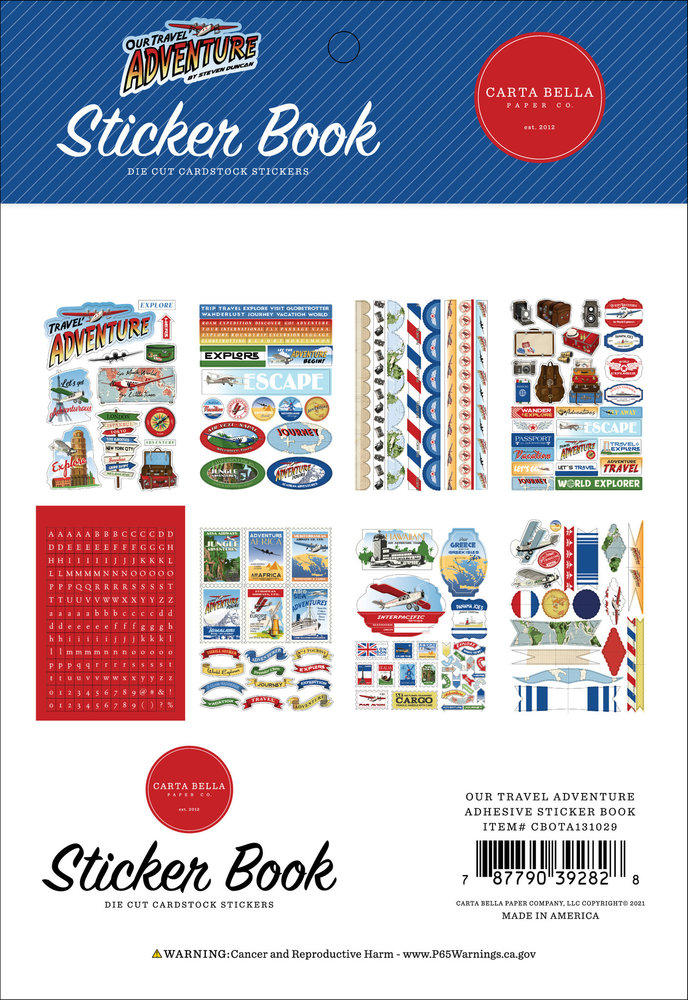 Carta Bella Our Travel Adventure Sticker Book (CBOTA131029) Carta Bella Our Travel Adventure Sticker Book (CBOTA131029)
