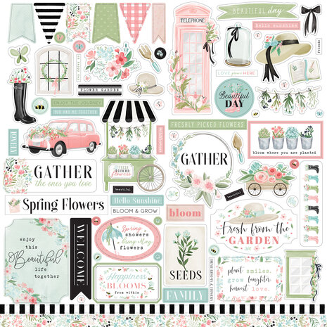 Carta Bella Flower Garden 12x12 Inch Element Sticker (CBGA130014)