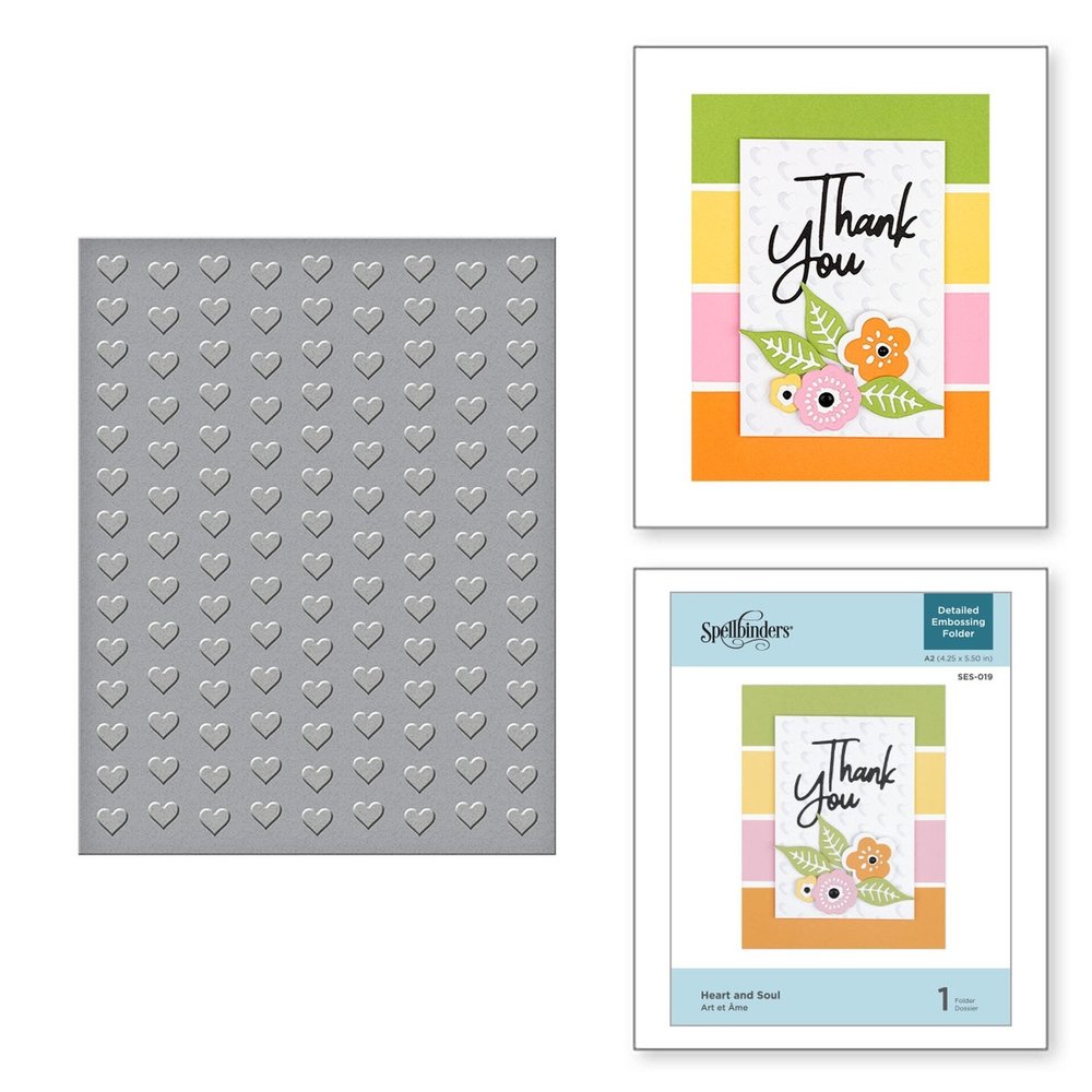 Spellbinders Heart and Soul Embossing Folder (SES-019)