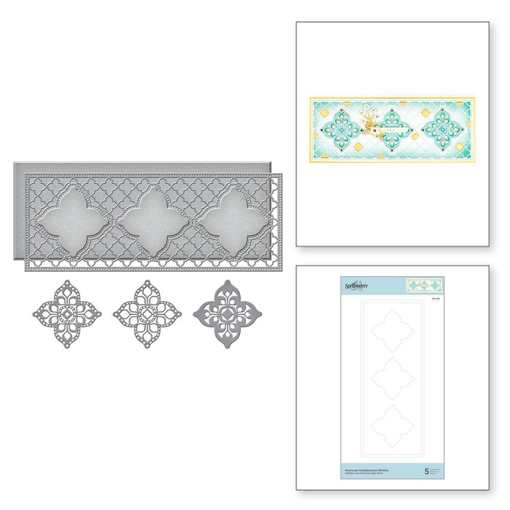Spellbinders Snijmal Moroccan Kaleidscope Slimline Etched Dies (S5-452)