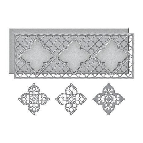 Spellbinders Snijmal Moroccan Kaleidscope Slimline Etched Dies (S5-452)