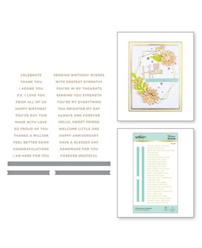 Spellbinders Mini Everyday Sentiments Glimmer Hot Foil Plate (GLP-260) Spellbinders Mini Everyday Sentiments Glimmer Hot Foil Plate (GLP-260)