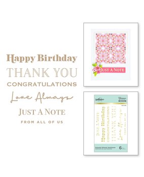 Spellbinders Essential Glimmer Sentiments Glimmer Hot Foil Plate (GLP-278) Spellbinders Essential Glimmer Sentiments Glimmer Hot Foil Plate (GLP-278)