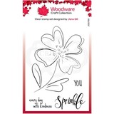 Woodware Singles Poppy schets Clear Stamp Set (JGS759)