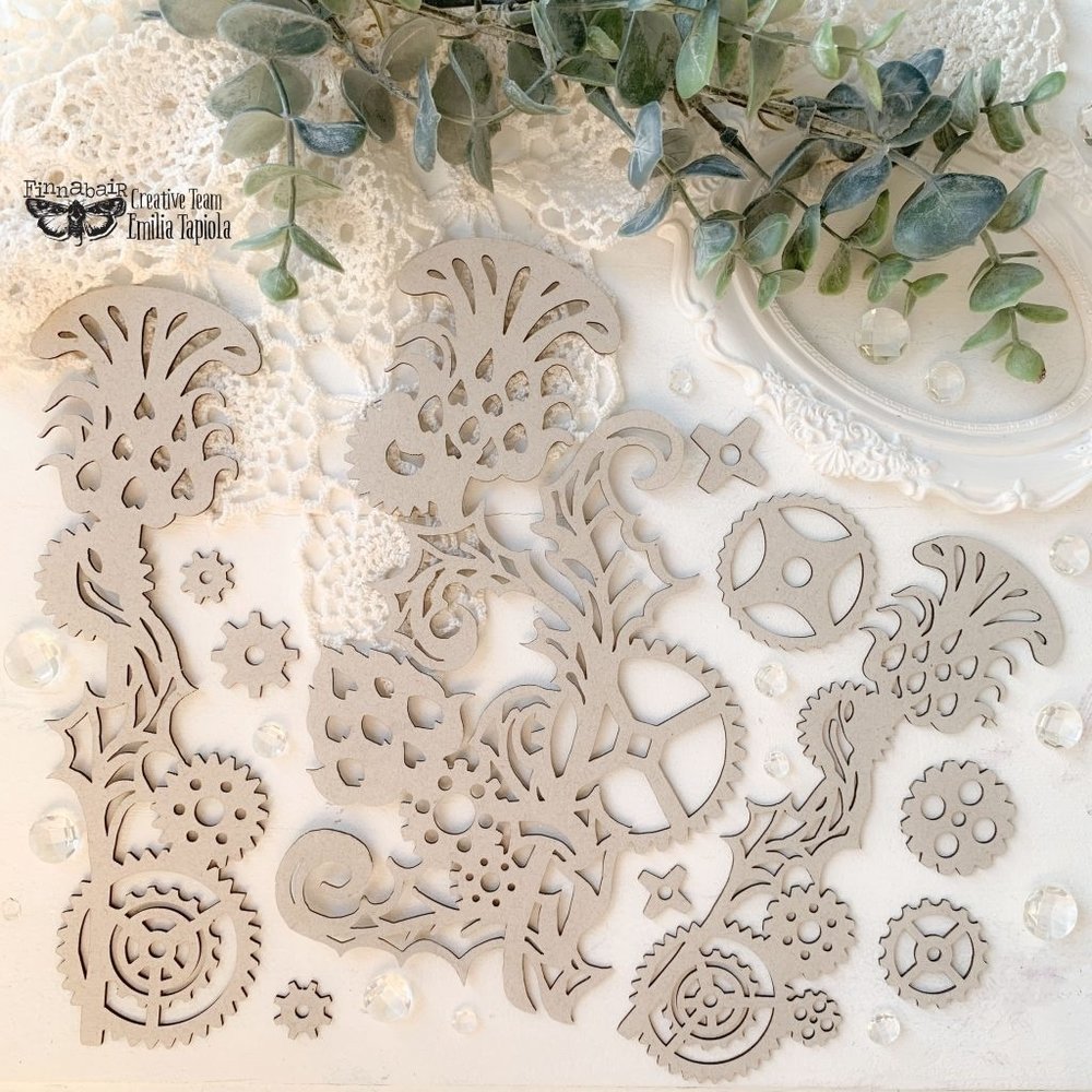 Prima Marketing Inc Finnabair Mechanical Thistle Decorative Chipboard (968908) Prima Marketing Inc Finnabair Mechanical Thistle Decorative Chipboard (968908)