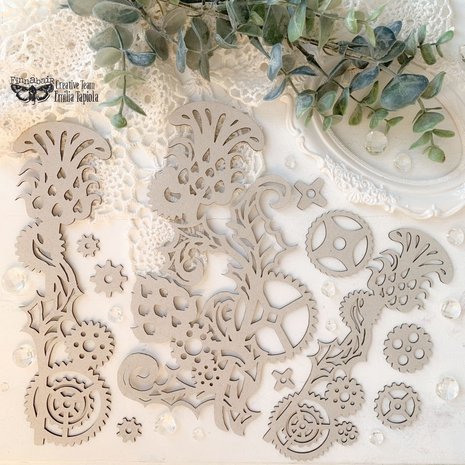 Prima Marketing Inc Finnabair Mechanical Thistle Decorative Chipboard (968908) Prima Marketing Inc Finnabair Mechanical Thistle Decorative Chipboard (968908)