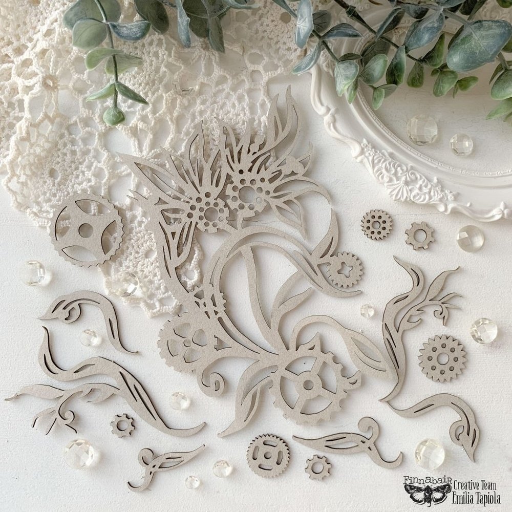 Prima Marketing Inc Finnabair Steampunk Blooms Decorative Chipboard (968922) Prima Marketing Inc Finnabair Steampunk Blooms Decorative Chipboard (968922)