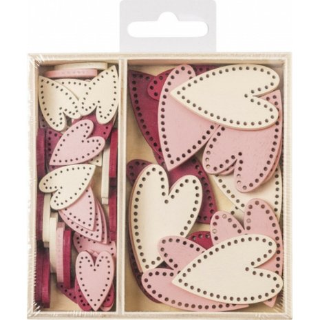 KnorrPrandell Hout Ornament Box Slanke Harten (218001307)