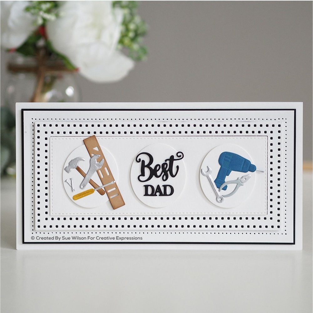 Creative Expressions Slimline Stitched Rectangle Frames Dies (CED1251) Creative Expressions Slimline Stitched Rectangle Frames Dies (CED1251)