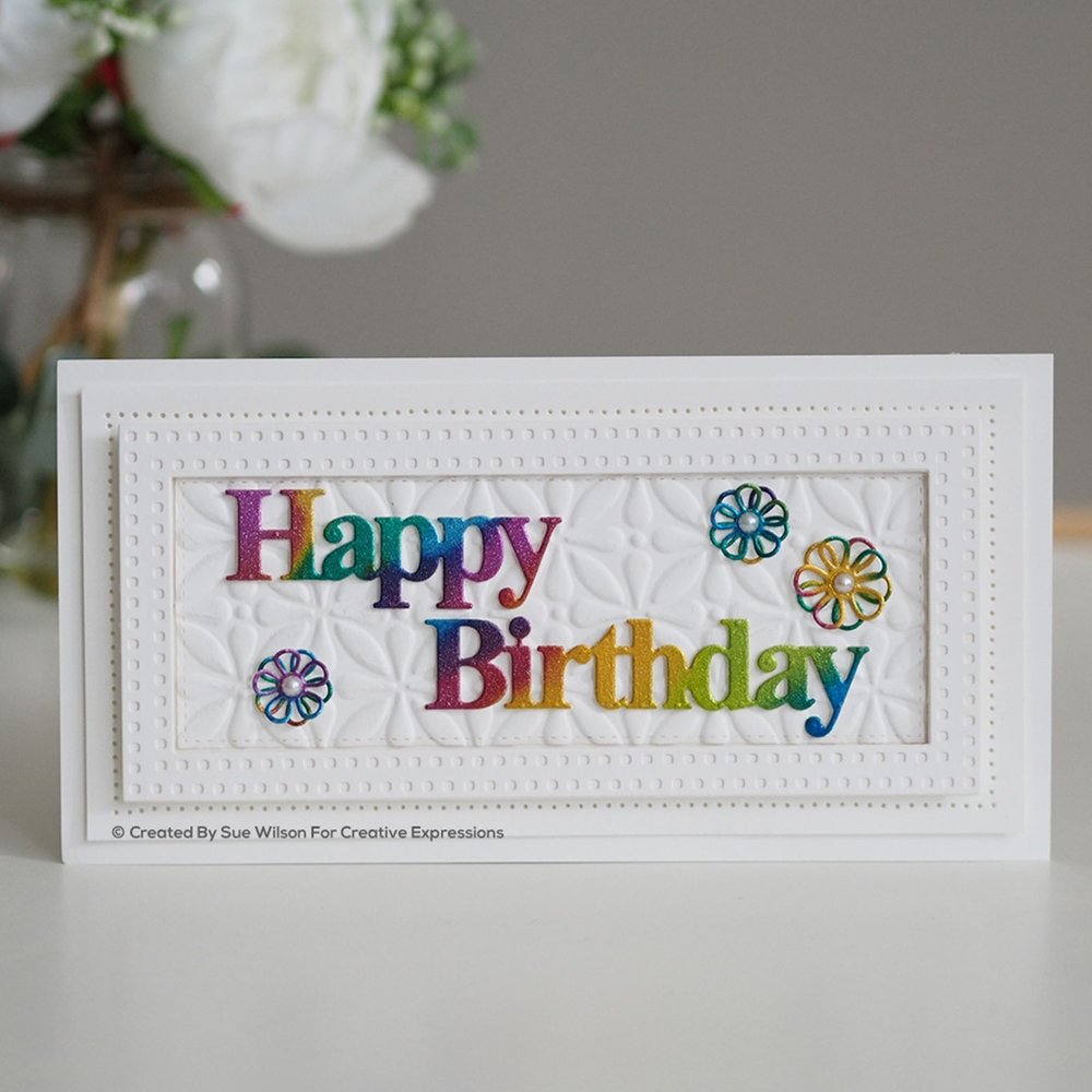 Creative Expressions Slimline Stitched Rectangle Frames Dies (CED1251) Creative Expressions Slimline Stitched Rectangle Frames Dies (CED1251)