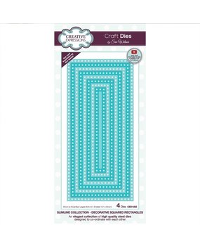 Creative Expressions Slimline Decorative Squared Rectangles Frames Dies (CED1252) Creative Expressions Slimline Decorative Squared Rectangles Frames Dies (CED1252)