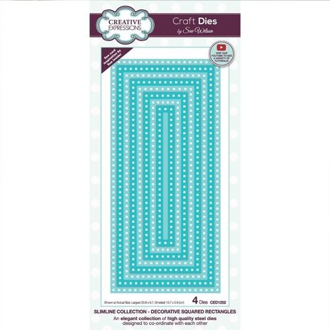 Creative Expressions Slimline Decorative Squared Rectangles Frames Dies (CED1252) Creative Expressions Slimline Decorative Squared Rectangles Frames Dies (CED1252)