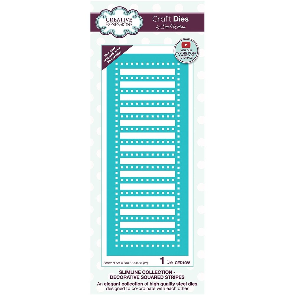 Creative Expressions Slimline Decorative Squared Stripes Frames Dies (CED1255) Creative Expressions Slimline Decorative Squared Stripes Frames Dies (CED1255)