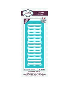 Creative Expressions Slimline Decorative Squared Stripes Frames Dies (CED1255) Creative Expressions Slimline Decorative Squared Stripes Frames Dies (CED1255)