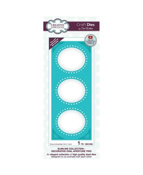 Creative Expressions Slimline Decorative Oval Aperture Trio Frames Dies (CED1259) Creative Expressions Slimline Decorative Oval Aperture Trio Frames Dies (CED1259)