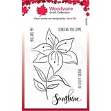 Woodware Singles Lily Sketch Clear Stamp (JGS760)