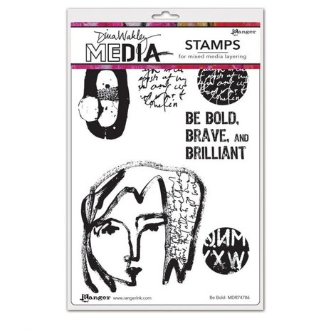 Ranger Dina Wakley Media Cling Stamp Be Bold (MDR74786)