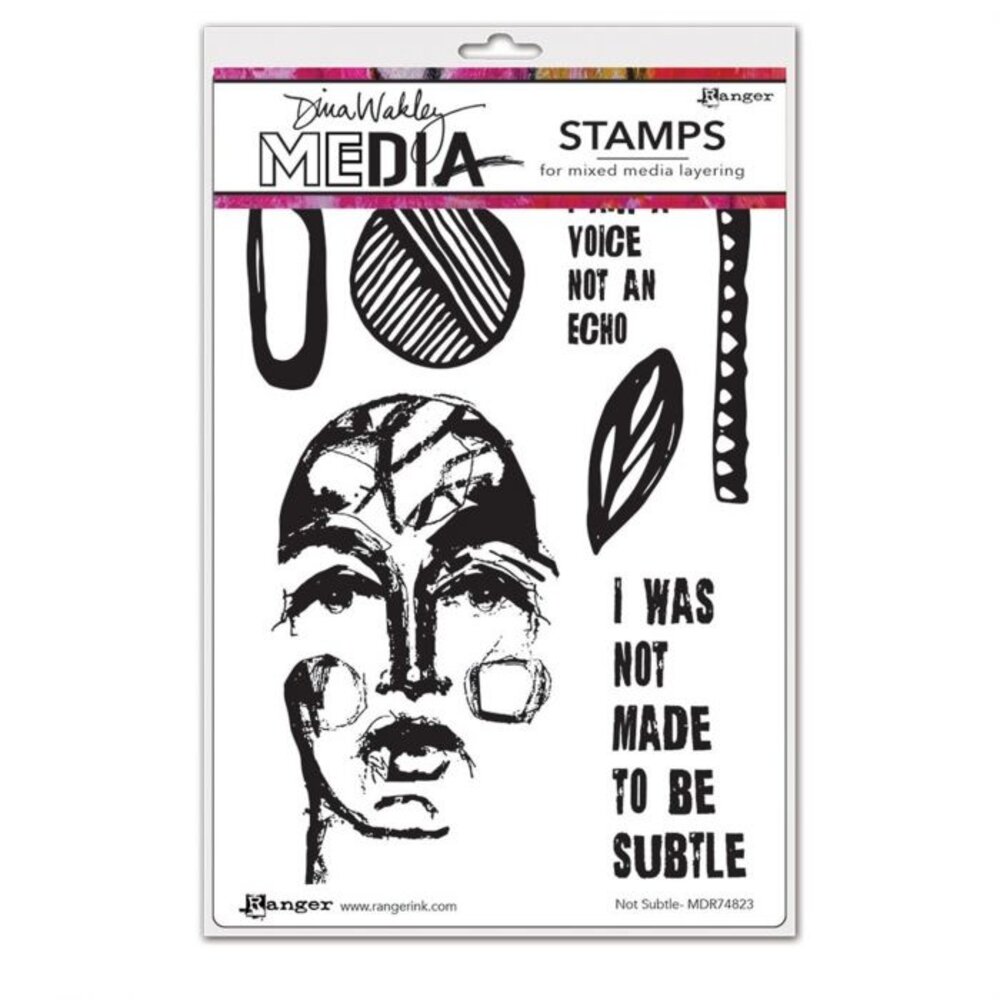 Ranger Dina Wakley Media Cling Stamp Not Subtle (MDR74823) Ranger Dina Wakley Media Cling Stamp Not Subtle (MDR74823)