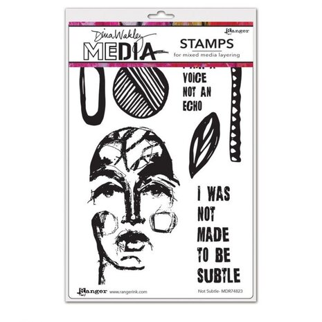 Ranger Dina Wakley Media Cling Stamp Not Subtle (MDR74823) Ranger Dina Wakley Media Cling Stamp Not Subtle (MDR74823)