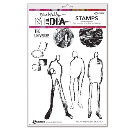 Ranger Dina Wakley Media Cling Stamp You Are The Universe (MDR74830)