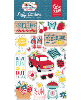 Echo Park A Slice Of Summer Puffy Stickers (SOS241066)*