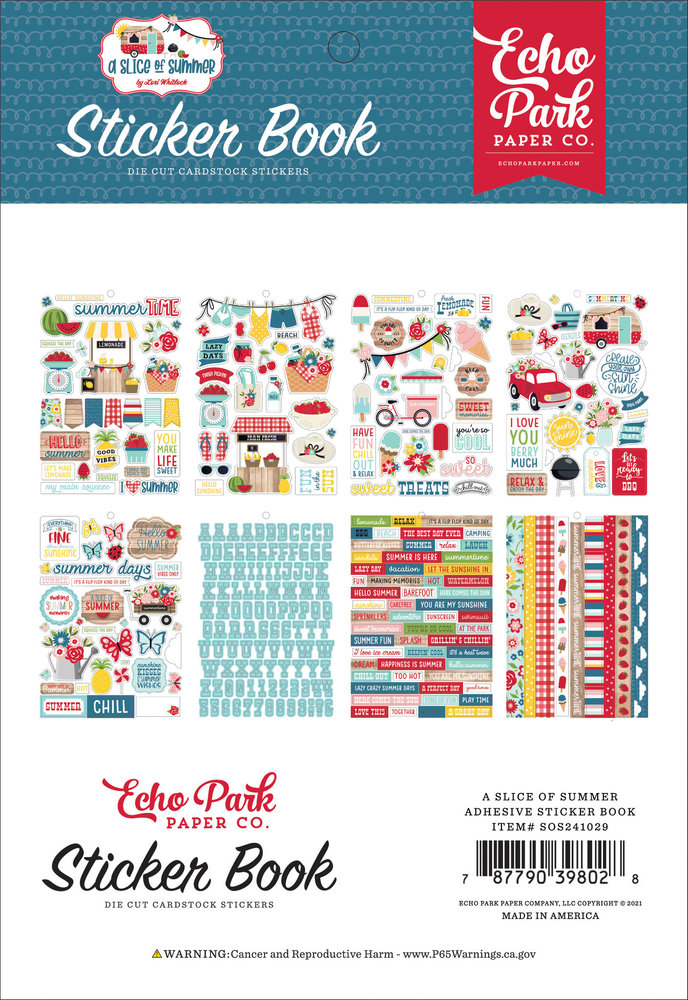 Echo Park A Slice Of Summer Sticker Book (SOS241029) Echo Park A Slice Of Summer Sticker Book (SOS241029)