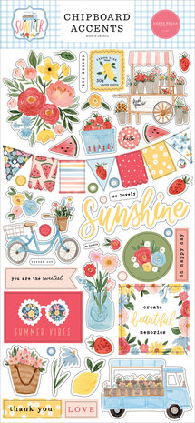 Carta Bella Summer 6x13 Inch Chipboard Accents (CBS113021) Carta Bella Summer 6x13 Inch Chipboard Accents (CBS113021)