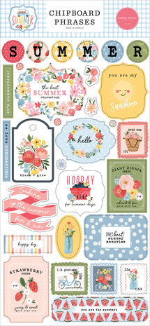 Carta Bella Summer 6x13 Inch Chipboard Phrases (CBS113022)
