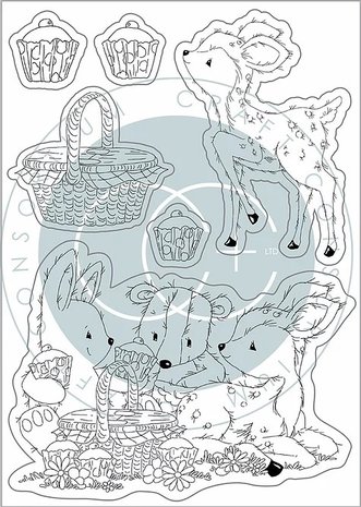 Craft Consortium Bluebells and Buttercups Picnic Clear Stamps (CCSTMP057)