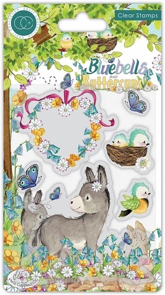 Craft Consortium Bluebells and Buttercups Donkey Clear Stamps (CCSTMP058)