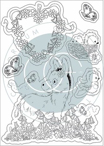 Craft Consortium Bluebells and Buttercups Donkey Clear Stamps (CCSTMP058)