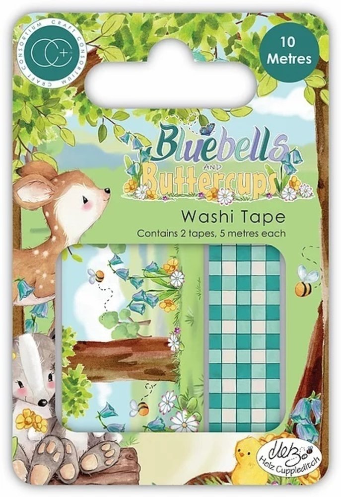Craft Consortium Bluebells and Buttercups Washi Tape (CCWTPE009)