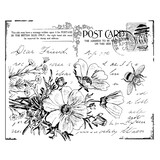 Crafty Individuals Floral Postcard Unmounted Rubber Stamp (CI-302)