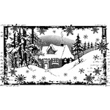 Crafty Individuals Little Cottage in the Snow Unmounted Rubber Stamp (CI-463)