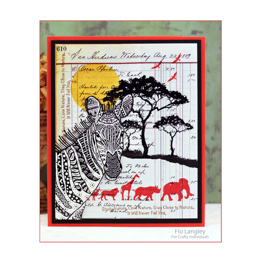Crafty Individuals Happy Zebra Unmounted Rubber Stamp (CI-566)